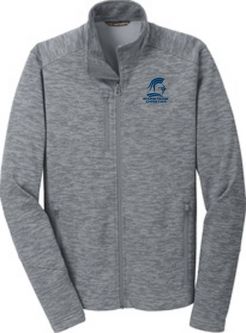 Adult Digi Stripe Fleece Jacket, Grey